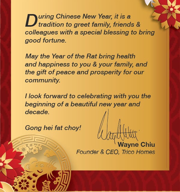 Gong hei fat choy! from Trico Homes